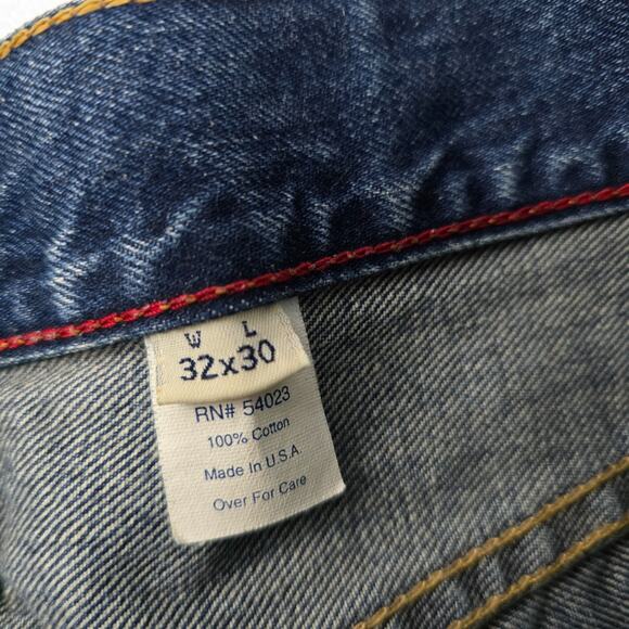 VTG Abercrombie bootcut jeans mens blue 32x30 denim Made USA 5849 - Picture 11 of 12